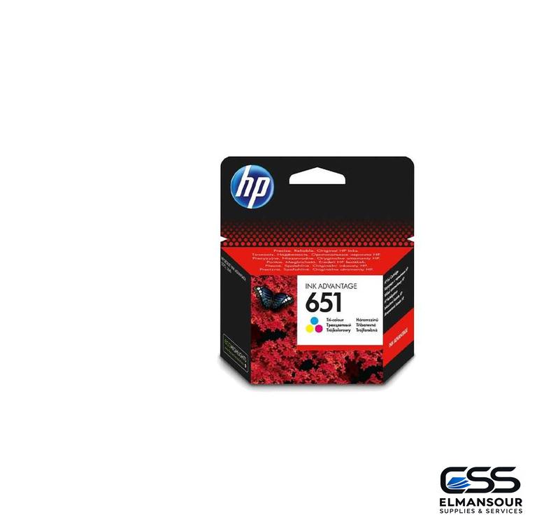 HP 651 trois couleurs cartouche d’encre authentique – C2P11AE
