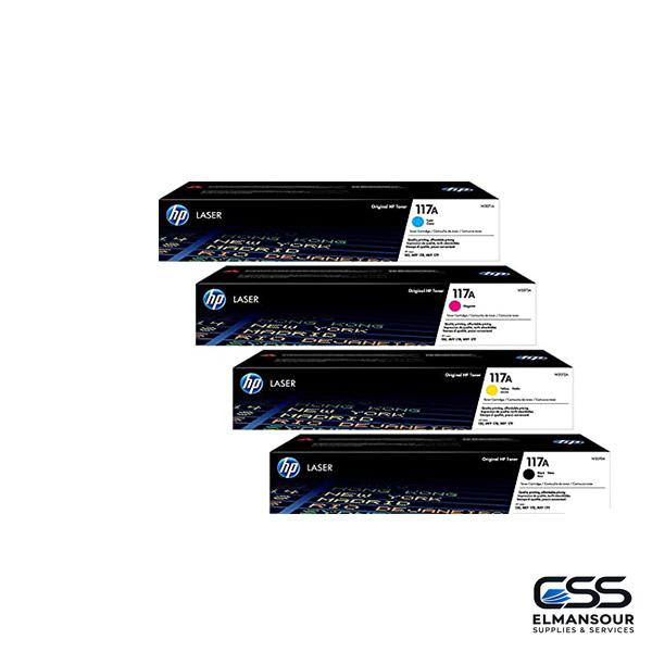 cartouche HP Original 117A Toner – Noir, Cyan, Magenta, Jaune