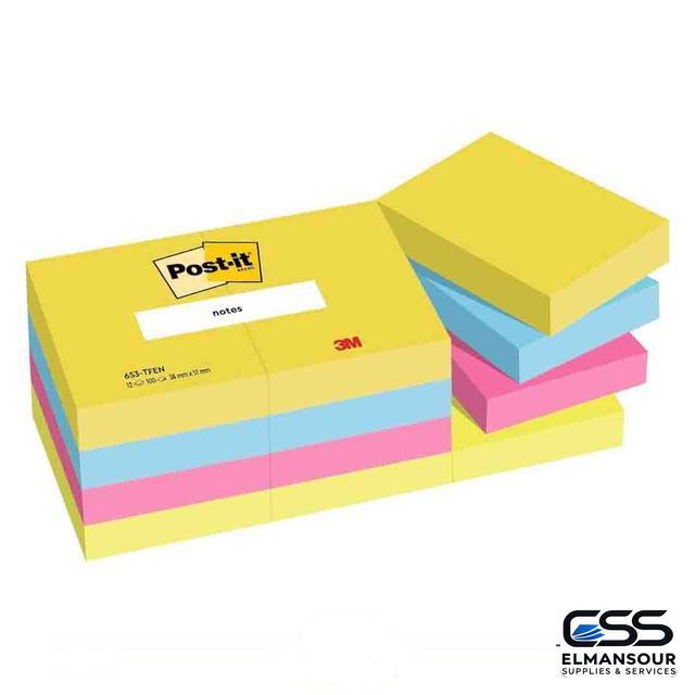 Paquet de 12 Post-it 30 x 50 mm